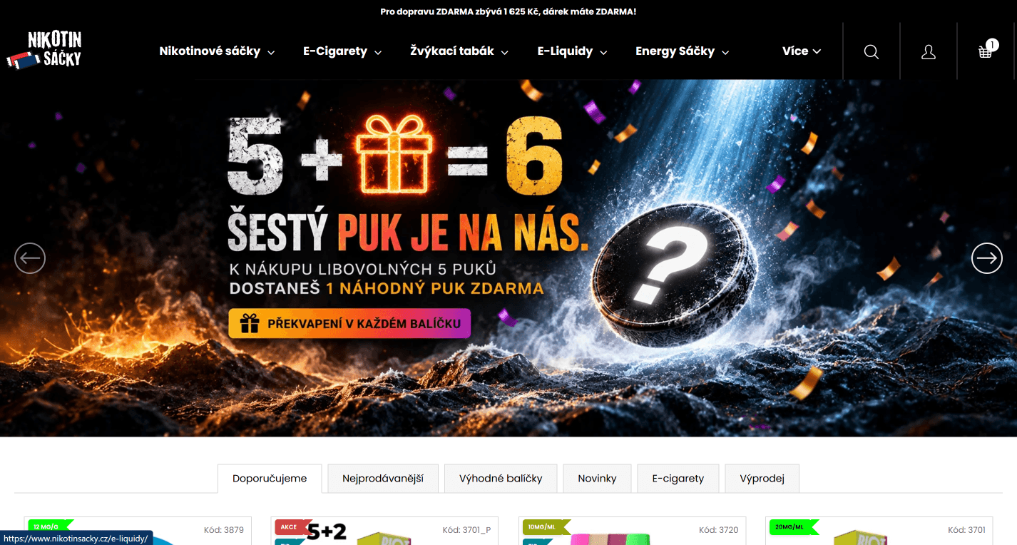 Nikotinsacky.cz — E-shop · Shoptet
